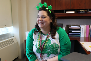  Assistant Principal wearing green shirt and crown